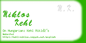 miklos kehl business card